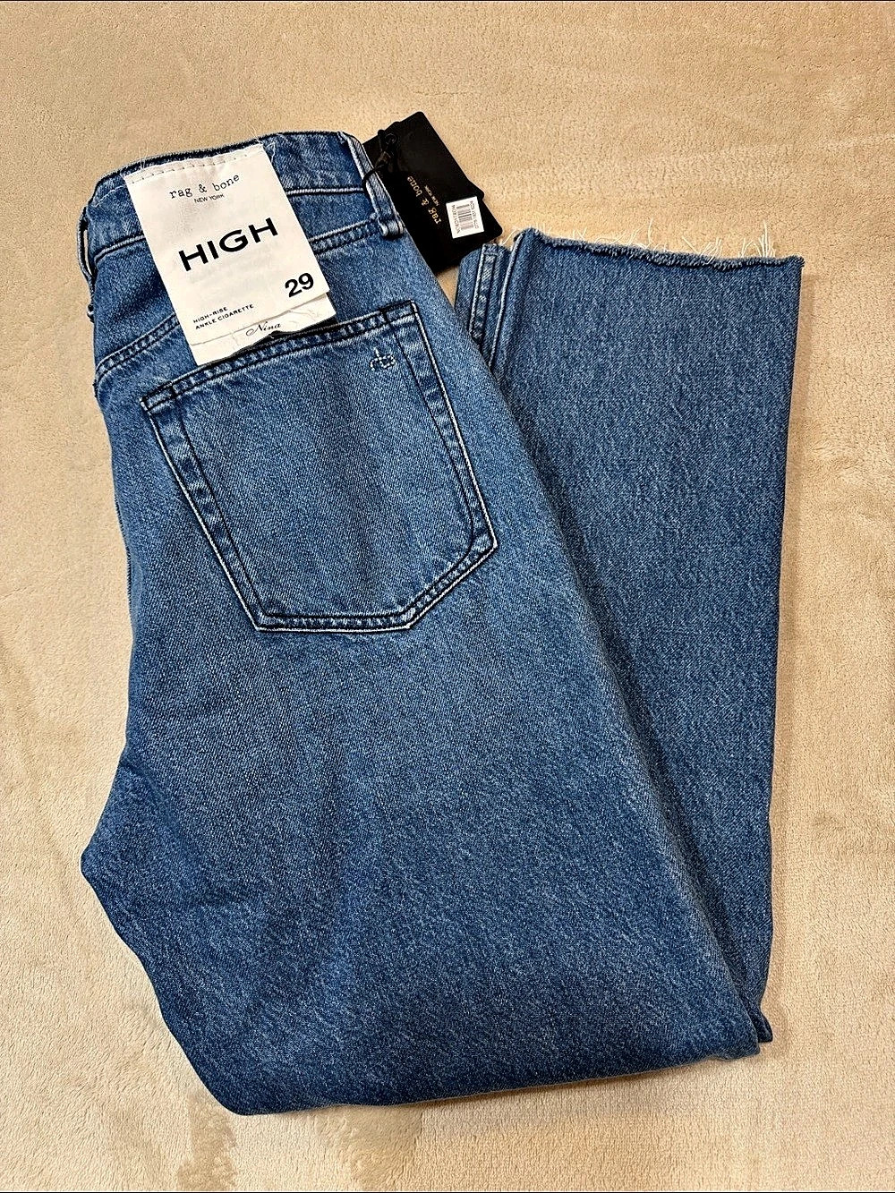 rag & bone HIGH Skinny Jeans Blue Waist 29 NWT - Picture 2 of 4